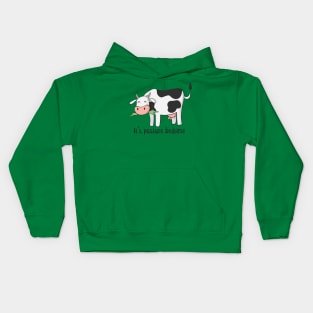 It's Pasture Bedtime- Funny Cow Gift Kids Hoodie